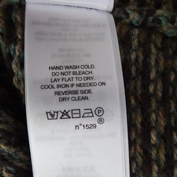 Ralph Lauren Wool Blend Sweater Women's Plus Size 2X Green Faux Leather Trim - Picture 9 of 9